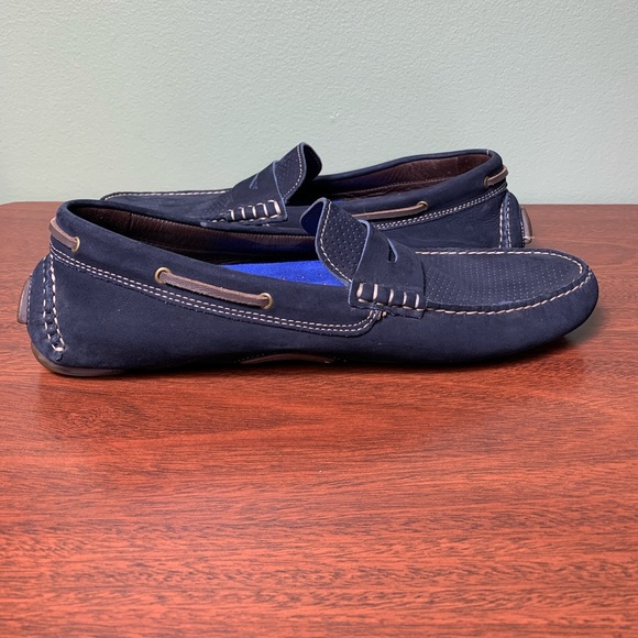 Johnston & Murphy | Gibson Navy Driver Sheepskin Penny Driving Loafer - 11 M - Picture 5 of 10